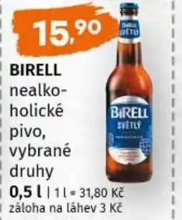 Terno Birell nealkoholické pivo nabídka