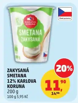 Penny Market Zakysaná smetana 12% karlova koruna nabídka