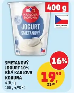 Penny Market Smetanový jogurt 10% bílý karlova koruna nabídka