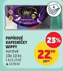 Penny Market Papírové kapesníčky wippy nabídka