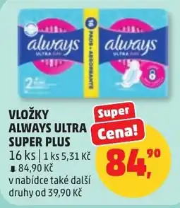 Penny Market Vložky always ultra super plus nabídka
