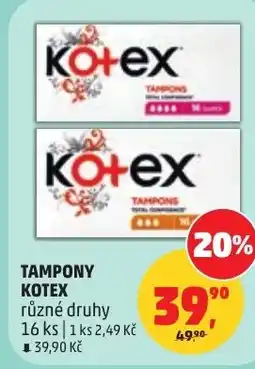 Penny Market Tampony kotex nabídka