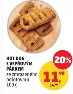 Penny Market Hot dog s vepřovým párkem nabídka