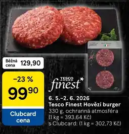 Tesco Tesco Finest Hovězí burger nabídka