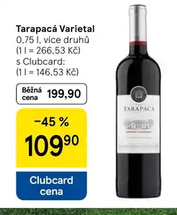 Tesco Tarapacá Varietal nabídka