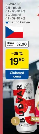 Tesco Budvar 33 nabídka