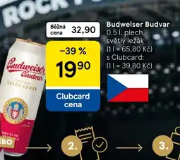 Tesco Budweiser Budvar plech, světlý ležák nabídka