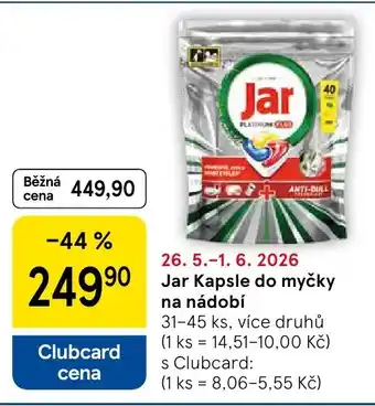 Jar Kapsle do myčky na nádobí
