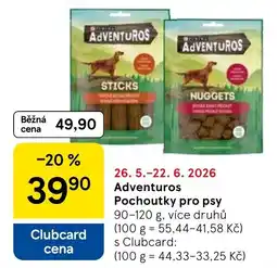Tesco Adventuros Pochoutky pro psy nabídka