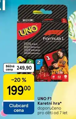 Tesco UNO F1 Karetní hra* doporučeno pro děti od 7 let nabídka