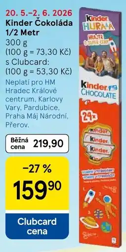 Tesco Kinder Čokoláda 1/2 Metr nabídka