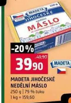 Terno MADETA JIHOČESKÉ NEDĚLNÍ MÁSLO 250 g 79% tuku nabídka
