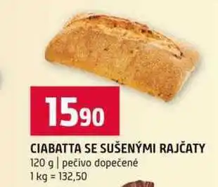 Terno CIABATTA SE SUŠENÝMI RAJČATY 120 g pečivo dopečené nabídka