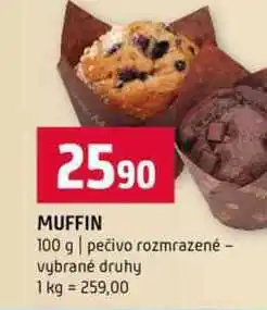 Terno MUFFIN 100 g pečivo rozmrazené vybrané druhy nabídka