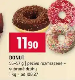 Terno DONUT 55-57 g pečivo rozmrazené vybrané druhy nabídka