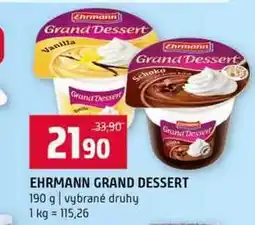 Terno EHRMANN GRAND DESSERT 190 g vybrané druhy nabídka