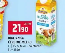 Terno KRAJANKA ČERSTVÉ MLÉKO 1,5% tuku polotučné nabídka