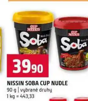 Terno NISSIN SOBA CUP NUDLE 90 g vybrané druhy nabídka
