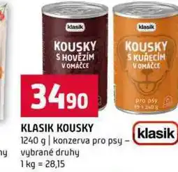 Terno KLASIK KOUSKY 1240 g konzerva pro psy vybrané druhy nabídka