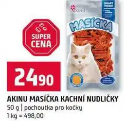 Terno AKINU MASÍČKA KACHNÍ NUDLIČKY 50 g pochoutka pro kočky nabídka