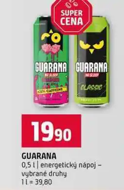 Terno GUARANA 0,5l energetický nápoj vybrané druhy nabídka