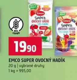 Terno EMCO SUPER OVOCNÝ HADÍK 20 g vybrané druhy nabídka