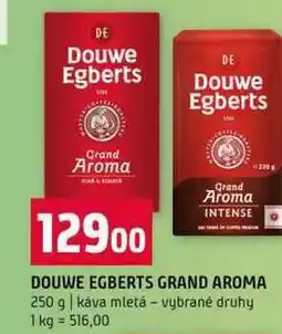 Terno DOUWE EGBERTS GRAND AROMA 250 g káva mletá vybrané druhy nabídka