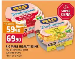 Terno RIO MARE INSALATISSIME 160 g tuňákový salát vybrané druhy nabídka
