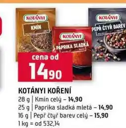 Terno KOTÁNYI KOŘENÍ vybrané druhy nabídka