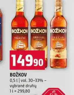 Terno BOŽKOV 0,5l vol. 30-33% vybrané druhy nabídka