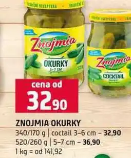 Terno ZNOJMIA OKURKY 340/170 g coctail 3-6 cm 520/260 g 5-7 cm nabídka