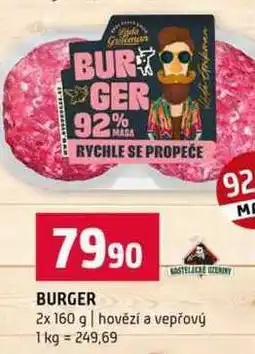 Terno BURGER 2x 160 g hovězí a vepřový nabídka