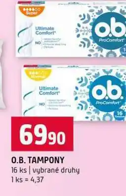 Terno O.B. TAMPONY 16 ks vybrané druhy nabídka