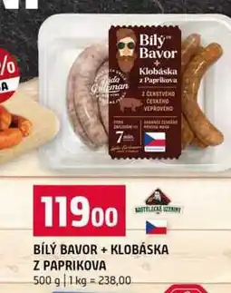 Terno BÍLÝ BAVOR + KLOBÁSKA Z PAPRIKOVA 500 g nabídka