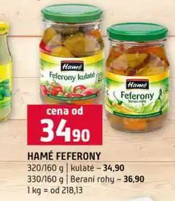 Terno HAMÉ FEFERONY 320/160 g kulaté 330/160 g Berani rohy nabídka