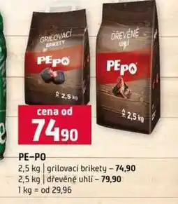 Terno PE-PO 2,5 kg grilovací brikety 2,5 kg dřevěné uhlí nabídka