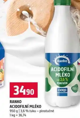 Terno RANKO ACIDOFILNÍ MLÉKO 950 g 3,6% tuku plnotučné nabídka