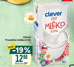 Billa Clever Trvanlivé mléko 3,5% nabídka