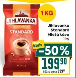 Billa Jihlavanka Standard Mletá káva nabídka