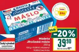 Billa Madeta Jihočeské máslo nabídka