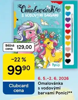 Tesco Omalovánka s vodovými barvami Poníci nabídka