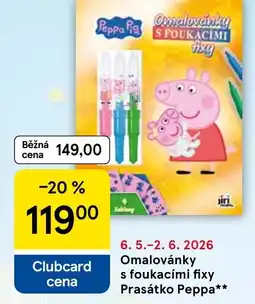 Tesco Omalovánky s foukacími fixy Prasátko Peppa nabídka