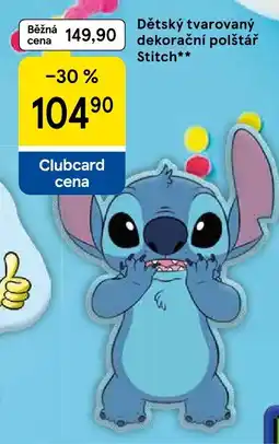 Tesco Dětský tvarovaný dekorační polštář Stitch nabídka