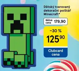 Tesco Dětský tvarovaný dekorační polštář Minecraft nabídka