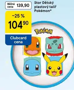 Tesco Stor Dětský plastový talíř Pokémon nabídka