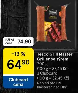 Tesco Tesco Grill Master Griller se sýrem nabídka