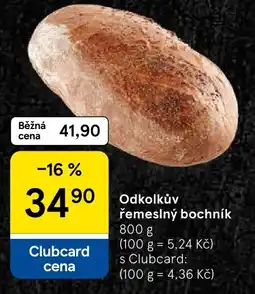 Tesco Odkolkův řemeslný bochník nabídka