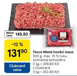 Tesco Tesco Mleté hovězí maso nabídka
