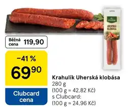 Tesco Krahulík Uherská klobása nabídka