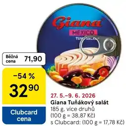 Tesco Giana Tuňákový salát nabídka